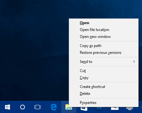 How to Open Right-Click Menu for Icons on Taskbar in Windows 10 Pic 2