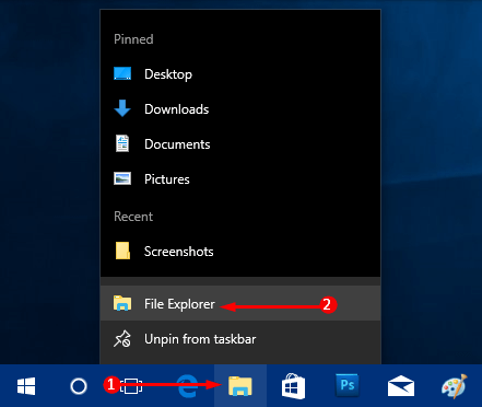 How to Open Right-Click Menu for Icons on Taskbar in Windows 10 Pic 5