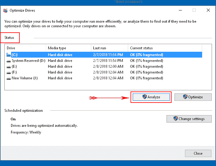 How to Optimize and Defragment Hard Disk Drive in Windows 10 image 3