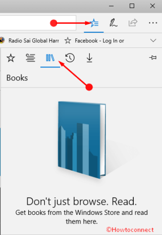 Edge Books Screen How to Pin Book to Start and Taskbar Using Microsoft Edge