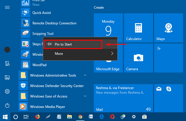 How to Pin Snipping Tool to Start and Taskbar in Windows 10 pic 2