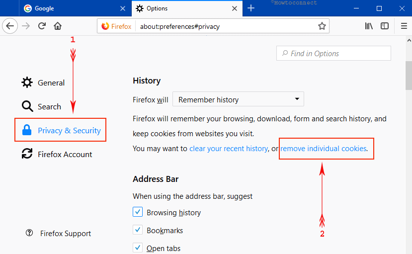 How to Remove Individual Cookies in Firefox in Window 10 Pic 2