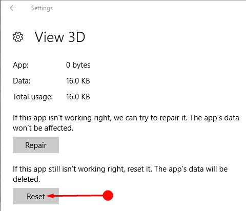 How to Repair View 3D App in Windows 10 image 6