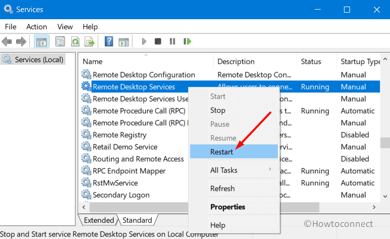 How to Restart RDP Service in Windows 10 Image 1