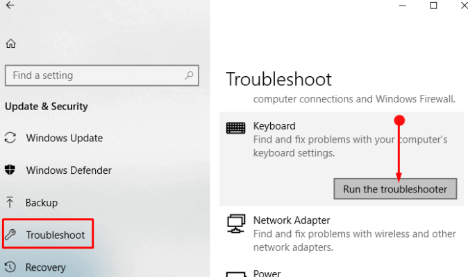 How to Run Keyboard Troubleshooter in Windows 10