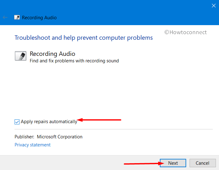 How to Run Recording Audio Troubleshooter in Windows 10 Pic 4