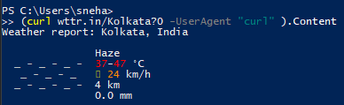 How to See Weather Forecast Using PowerShell on Windows 10 image 3