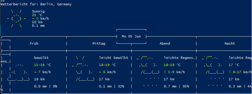 How to See Weather Forecast Using PowerShell on Windows 10 image 7