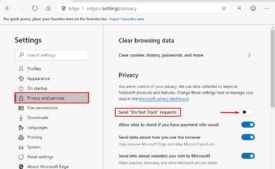 How to Send Do Not Track Requests in Chromium Microsoft Edge Image 1