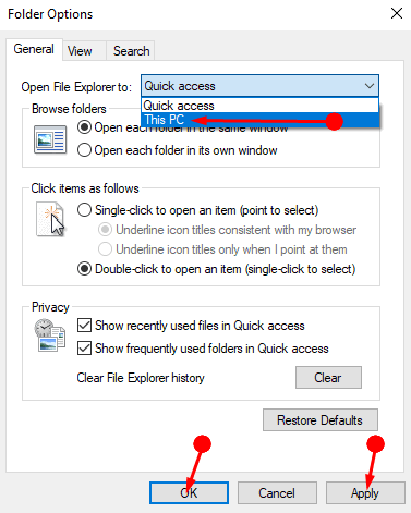 How to Set Custom Folder View Default to Open File Explorer in Windows 10 image 2