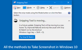 How to Take Screenshot in Windows 10