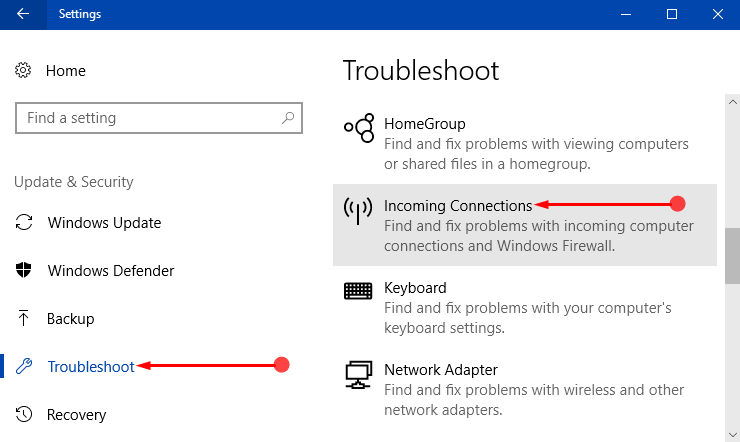 How to Troubleshoot Incoming Connections in Windows 10 Pics 2