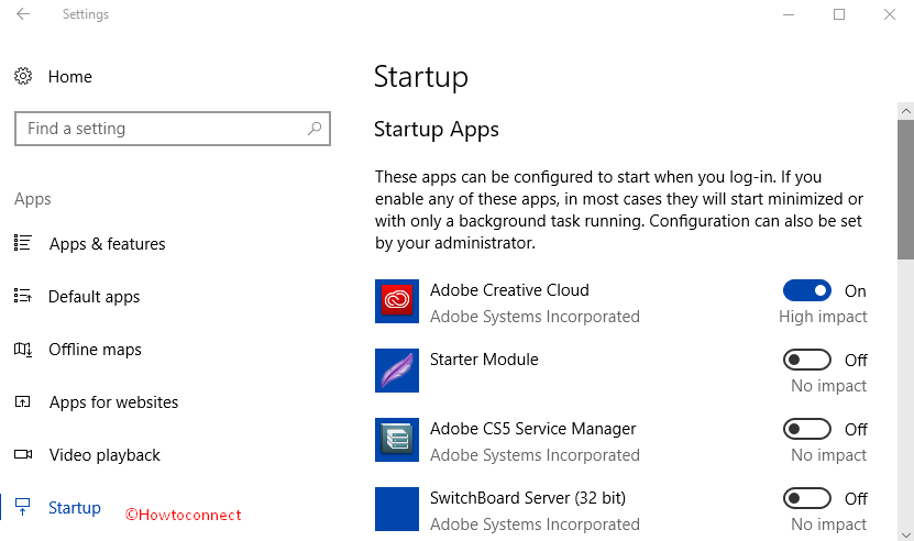 How to Turn Off Startup Items in Windows 10 Using Settings Pic 1