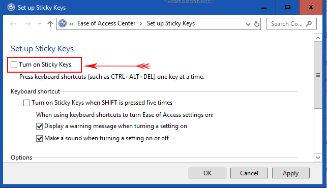 How to Turn Off Sticky Keys in Windows 10 Keyboard Accessing Via Control Panel Pic 8