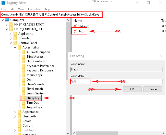 How to Turn Off Sticky Keys in Windows 10 Keyboard by Tweaking Registry Editor Pic 10