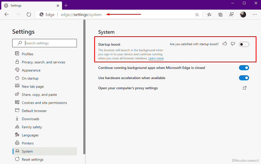 How to Turn on or Off Startup Boost in Microsoft Edge