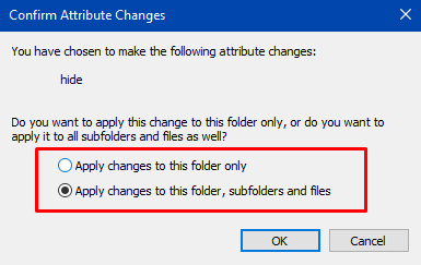 How to Unset / Set Hide and Read Only Attributes For File, Folder on Windows 10 Pic 2