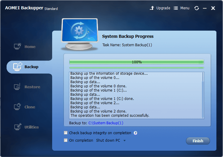 How to Use AOMEI Backupper to Backup and Restore in Windows 10 pic 3