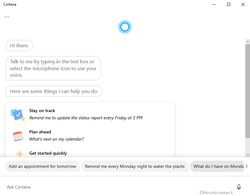 How to Use Chat based Cortana UI in Windows 10