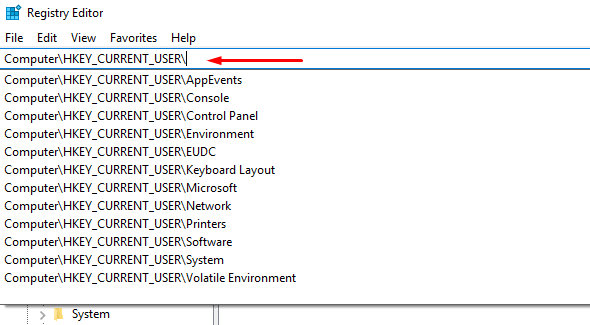 How to Use Regedit.exe Address Bar Changes in Windows 10 1809 Image 1