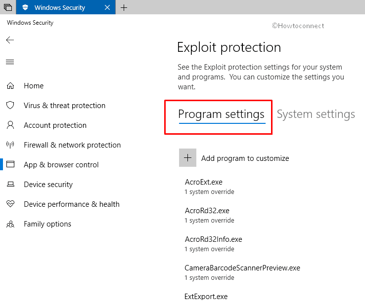 How to add a Program to Exploit protection Settings in Windows 10 Pic 19