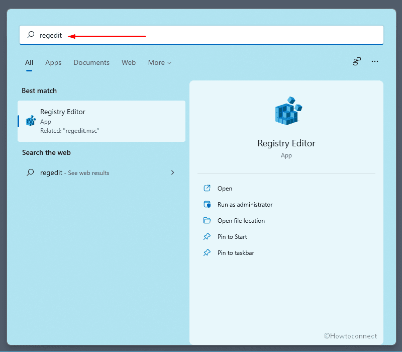 How to open Registry Editor in Windows 11