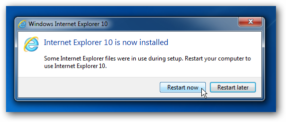 IE 10 Install