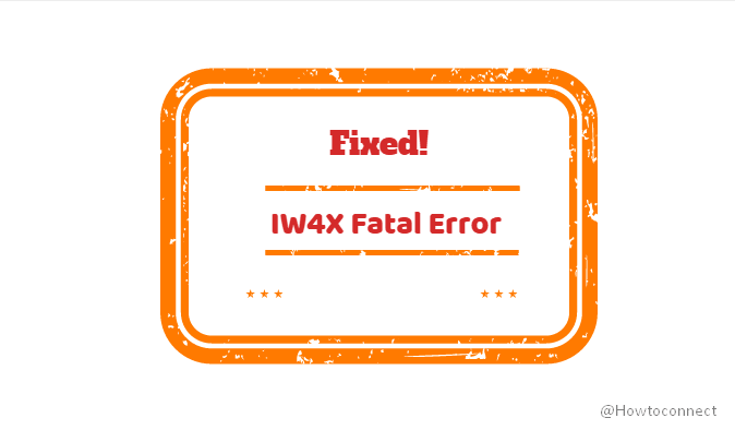 IW4X Fatal Error