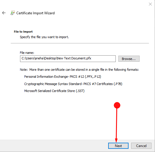 Import EFS File Encryption Certificate with Key photo 2
