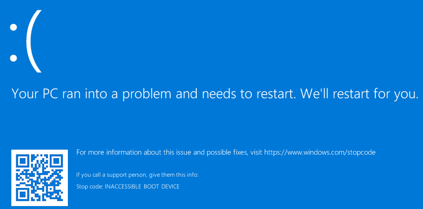 Inaccessible Boot Device on SCSIAdapter 9.3.0.221 Driver update