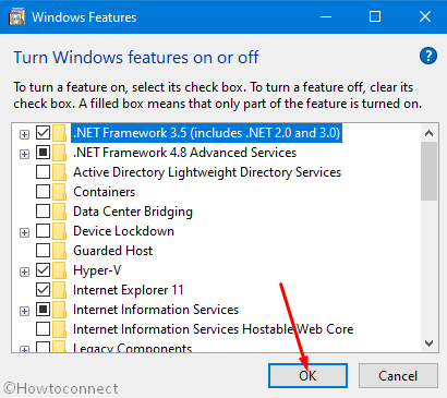 Install .NET Framework to fix 0x800f0922