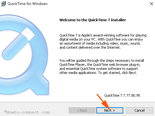 Install Apple Quicktime on Windows 10 step 1 img1