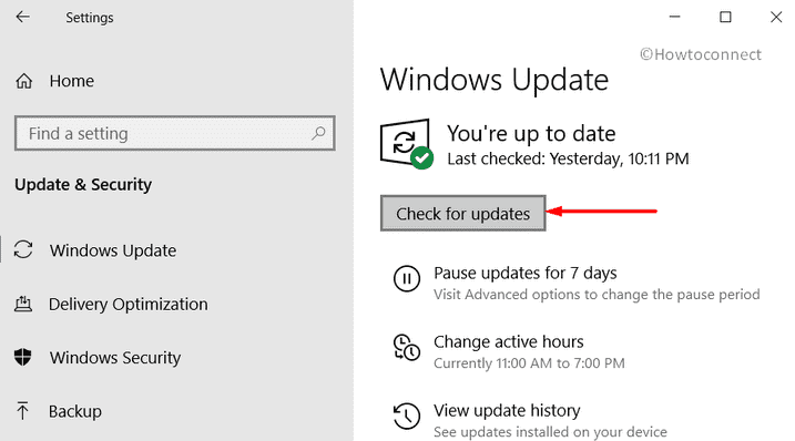 Install Windows 10 2004 - check for updates