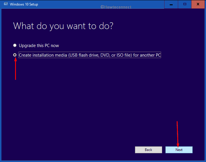 Install Windows 10 2009 - Create installation media