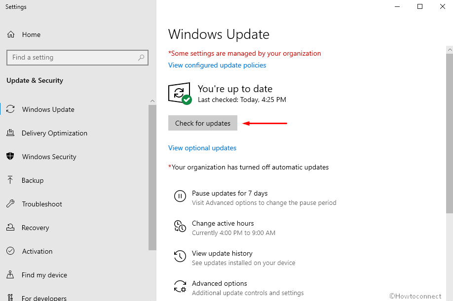 Install Windows update