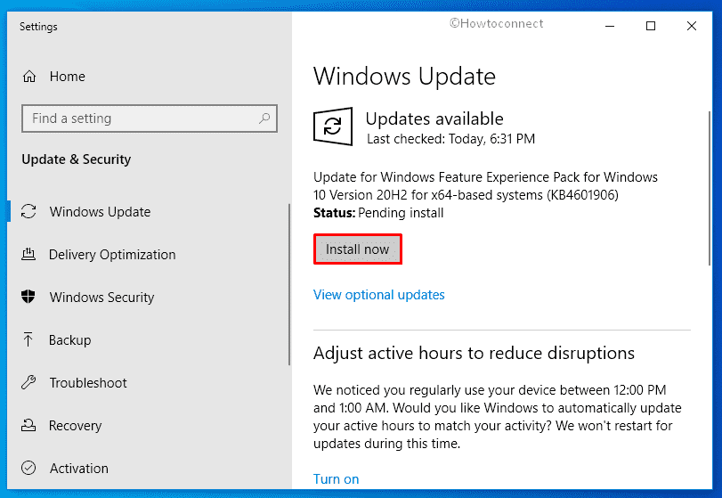 Install latest Windows 10 update