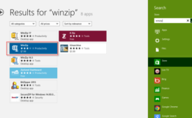 Install winzip app of windows 8