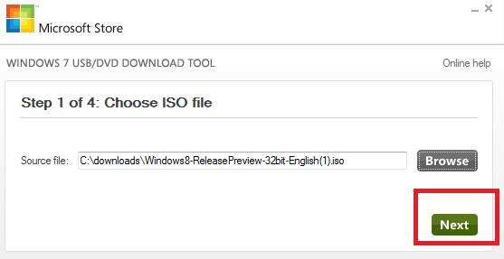 Iso File select