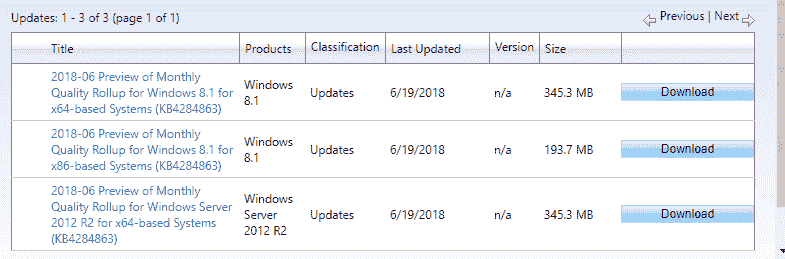 KB4284863 Windows 8.1 Preview of Monthly Rollup