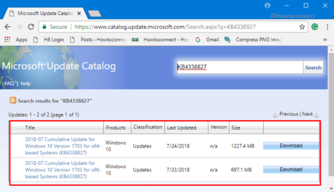 KB4338827 for Windows 10 1703 Build 15063.1235 Cumulative Update