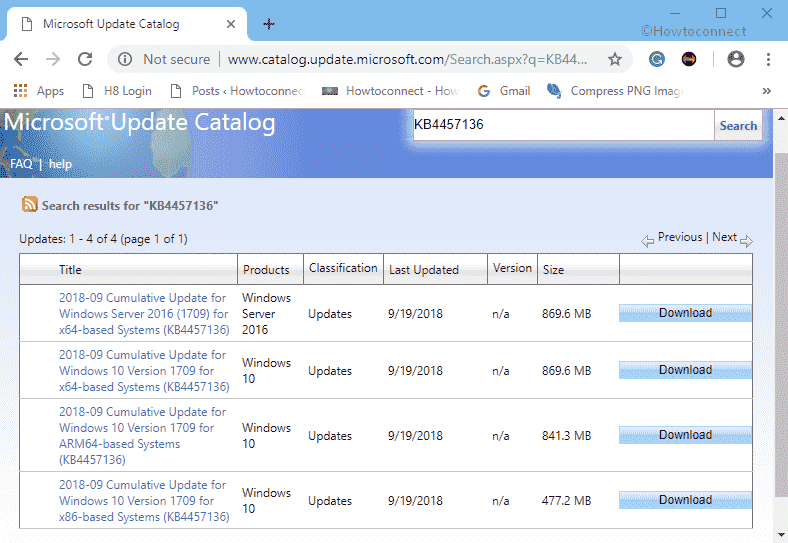 KB4457136 for Windows 10 1709 Build 16299.697 (Download) Pic 1