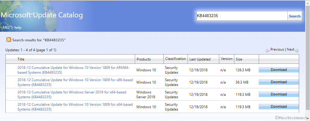 KB4483235 for Windows 10