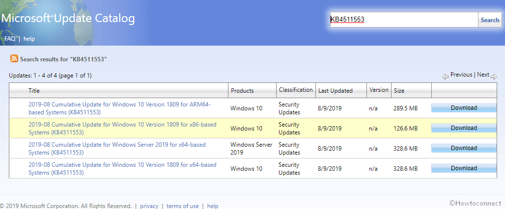 KB4511553 Windows 10 1809