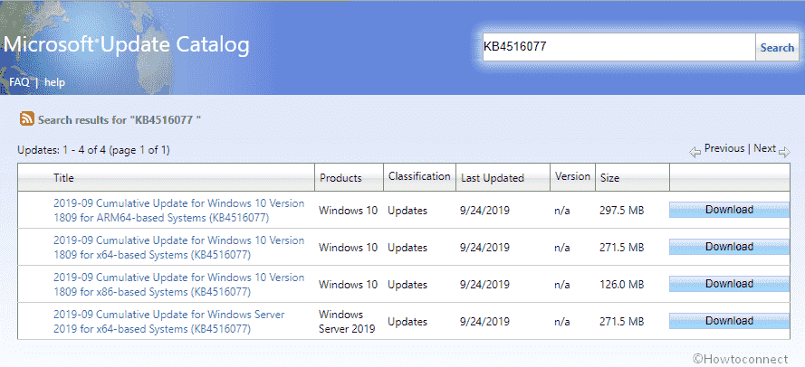KB4516077 Windows 10 1809 17763.774 24 Cumulative Update Sept 2019 - Image 1