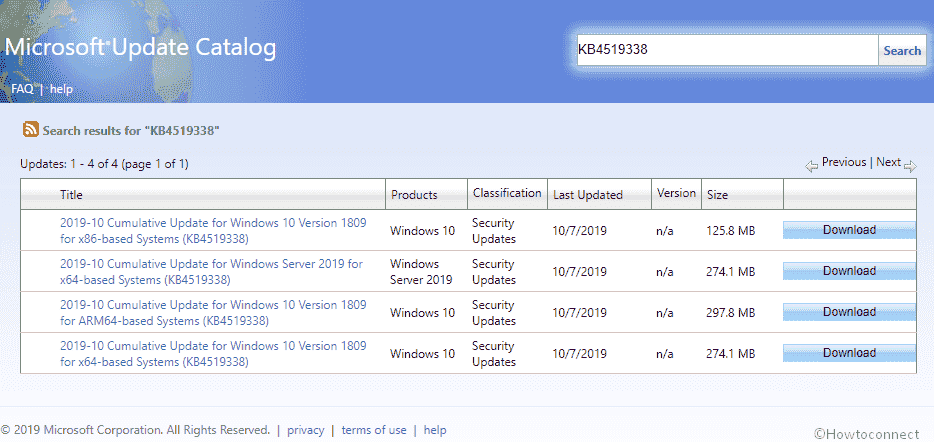 KB4519338 For Windows 10 Update [Patch Tuesday] - 08 Oct 2019 - Image 1