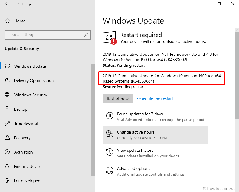 cumulative update for windows 10 2019