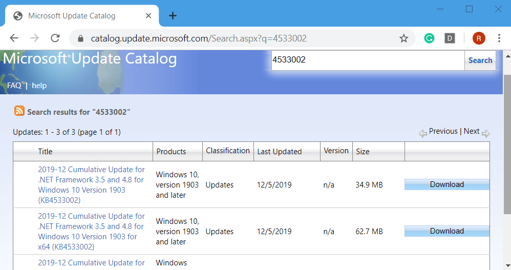 KB4533002 for .Net Framework 4.8 and Windows 10 1909 Photos 1