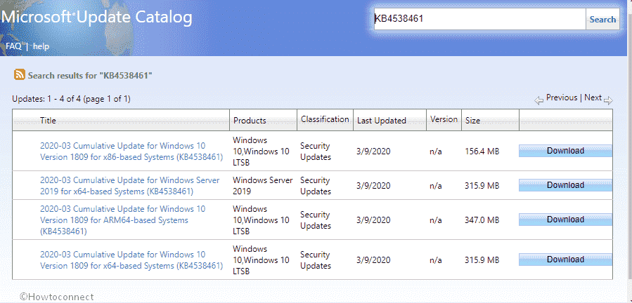 KB4538461 Windows 10