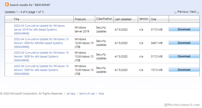 KB4549949 Windows 10 1809 17763.1158 Update