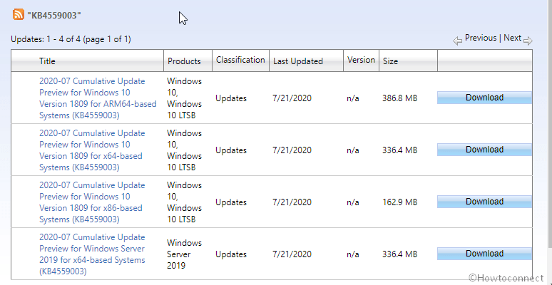 KB4559004, KB4559003 Windows 10 1909, 1903, 1809 Non security update